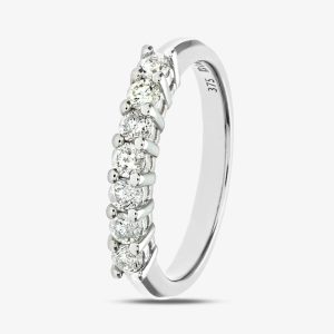 9ct White Gold 0.50ct Diamond Half Eternity Ring PR03645W K