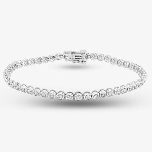 18ct White Gold 1.50ct Diamond Tennis Bracelet THB15917-150