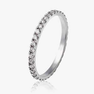 Platinum 2.5mm Vintage Diamond Half Eternity Ring WVGH1/2.5R230 PLAT O