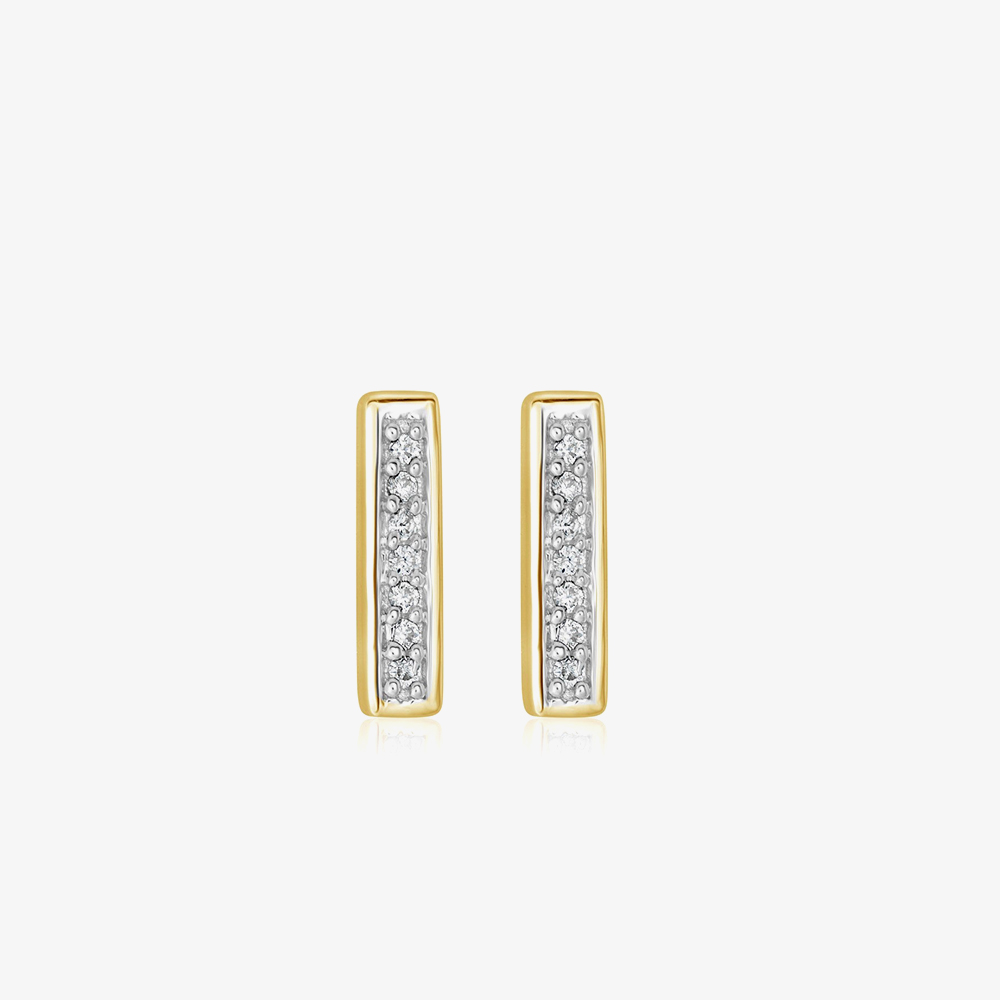 Aala Cubic Zirconia Drop Earrings 11mm VJE10318 YGP
