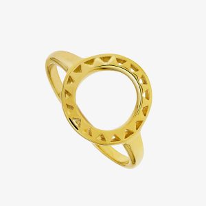 Daisy London 18ct Gold Plated Halo Sun Ring SMSR203 S