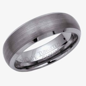 Unique Mens Tungsten Carbide 7mm Brushed Ring TUR-29-62
