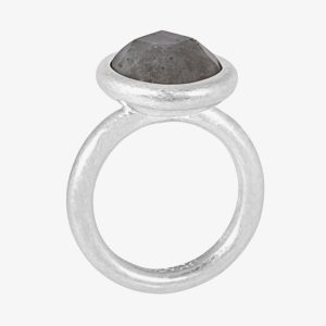 SENCE Twilight Round Faceted Labradorite Ring V023