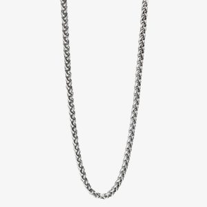 Fred Bennett Stainless Steel Plaited Chain Necklace N4209