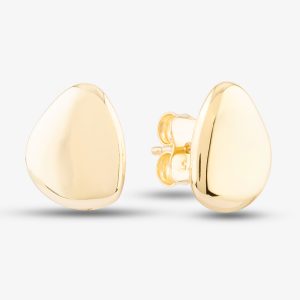 9ct Yellow Gold Pebble Stud Earrings GE2161