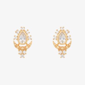 V Jewellery Roma Gold Plated Stud Earrings 3212