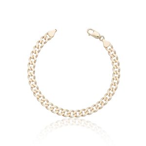 9ct Yellow Gold Gentlemen 6.10mm Curb Bracelet