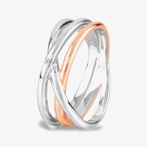 Rosa Lea Triple Intertwined Rings Band BJ-RC473CRG2M 54
