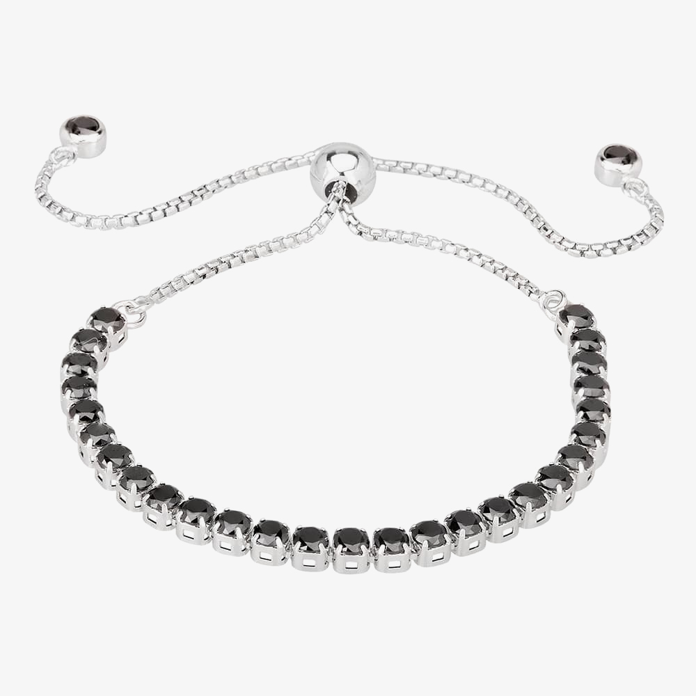 Isabella Verona Sterling Silver Black Enamel Toggle Bracelet SBBCCRI17XXXB0-S