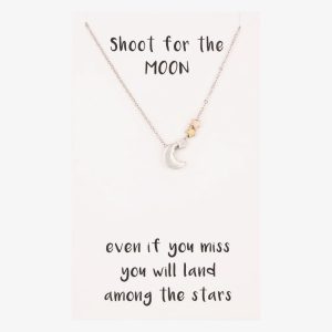 Sentiments Shoot for the Moon Multi-Tone Necklace 18790