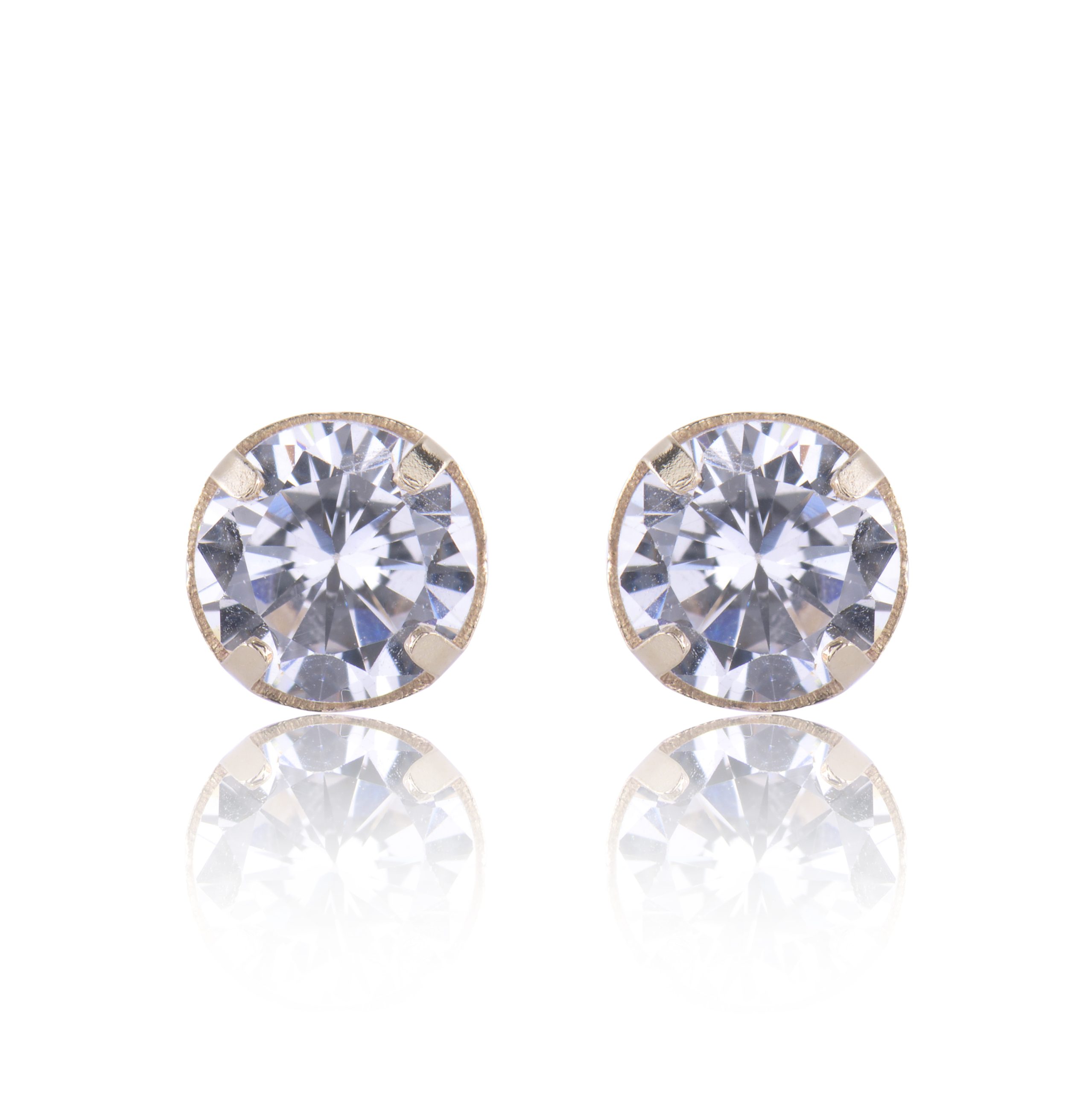 9ct Yellow Gold Good Reduce Cubic Zirconia Stud Earrings
