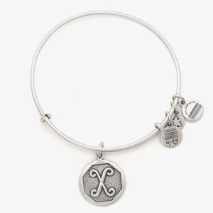 ALEX AND ANI Initial ‘X’ Charm Bangle A13EB14XS