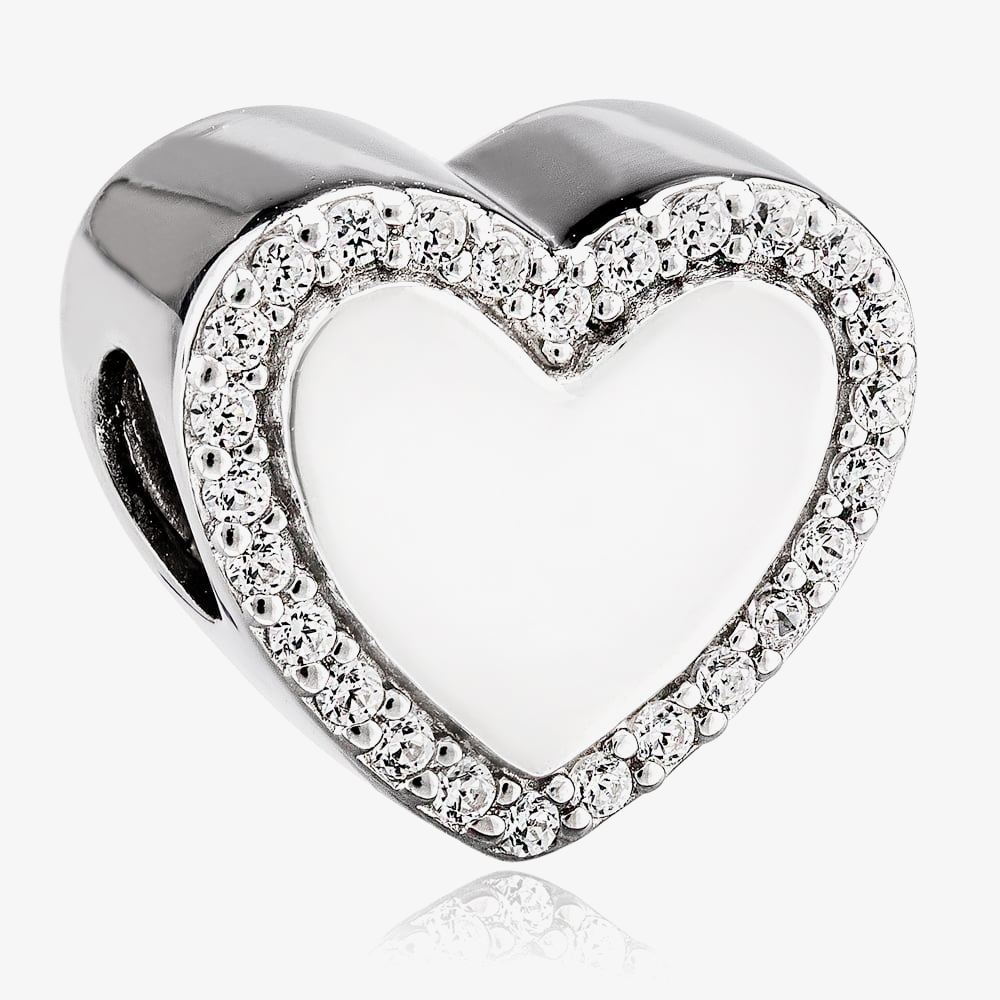 Rosa Lea Pave Edge Heart Charm AM-2THB011605