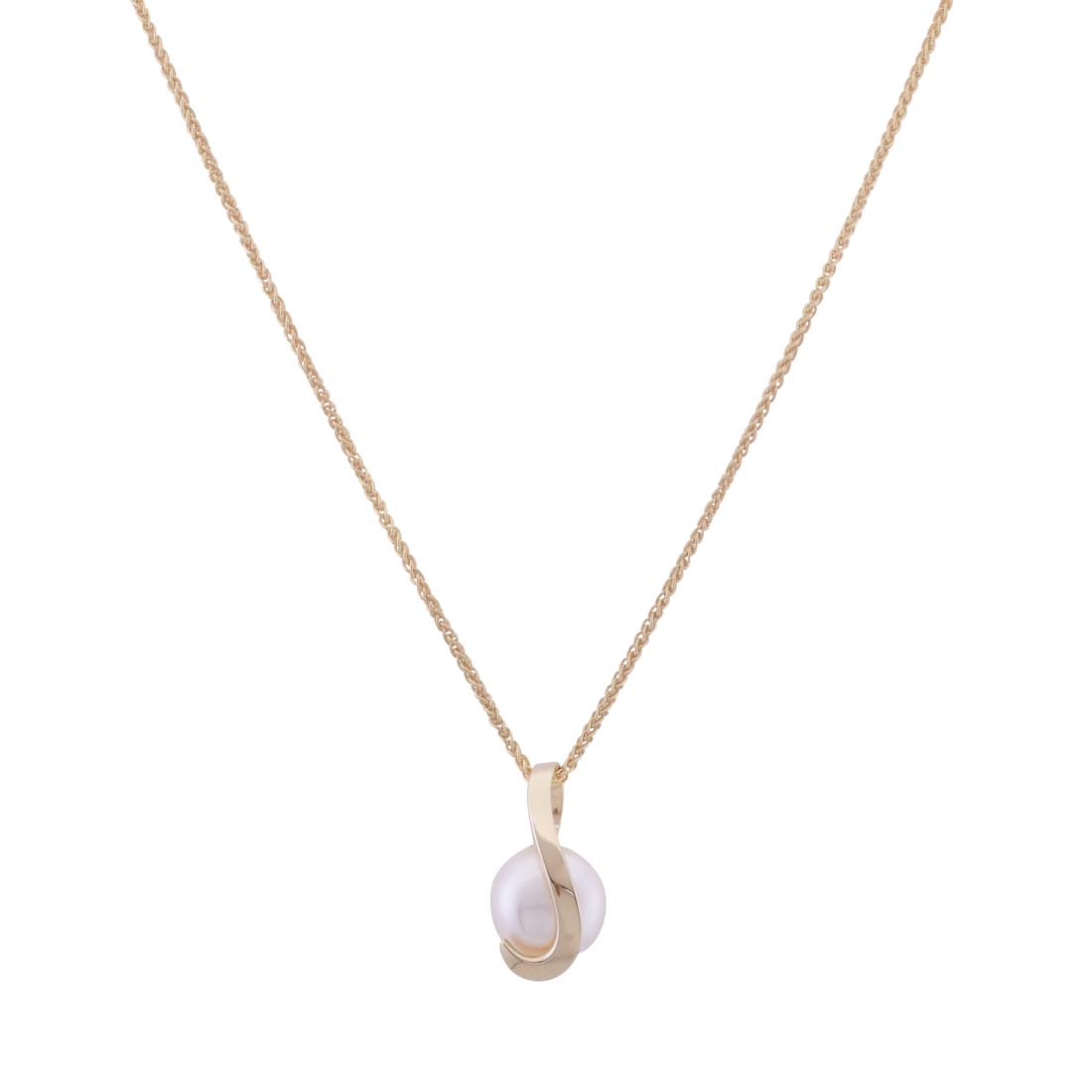 9ct Yellow Gold Pearl Drop Pendant
