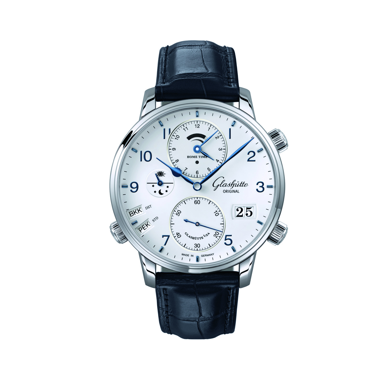 Glashütte Authentic Senator Cosmopolite 44mm Mens Watch 1-89-02-03-02-30