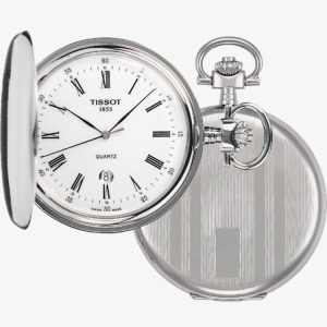 Tissot Mens Savonnette Silver Full Hunter Pocket Watch T836.553.13