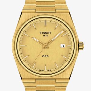 Tissot Mens PRX Gold Plated Watch T137.410.33.021.00