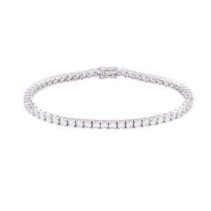 Silver Spherical Good Cubic Zirconia Tennis Bracelet