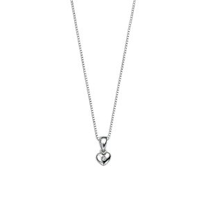 D For Diamond Silver Diamond-Set Center Pendant