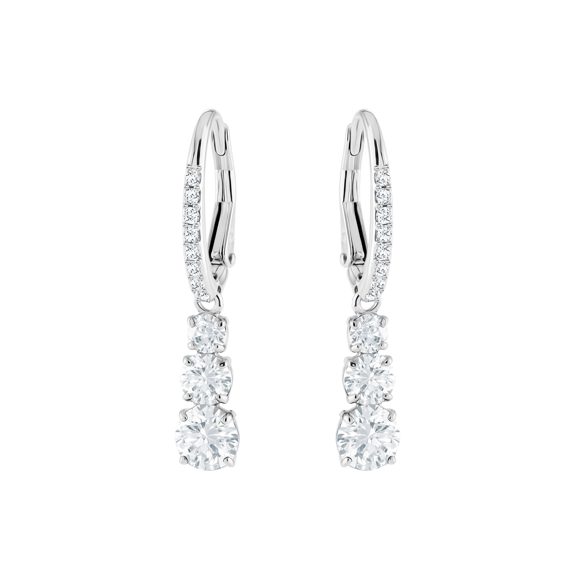 Swarovski Draw in Crystal Trilogy Spherical Drop Earrings 5416155