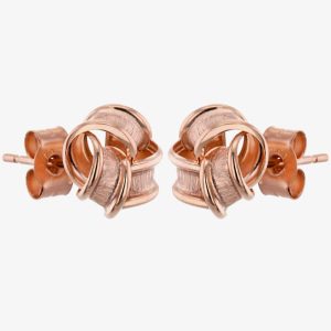 9ct Rose Gold Knot Stud Earrings E39-5009-R