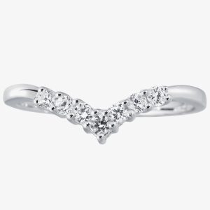 Platinum Diamond Half-Eternity Wishbone Ring HET125(2.5)