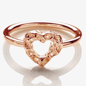 Rachel Galley Rose Gold Plated Small Love Heart Ring H301RGLG