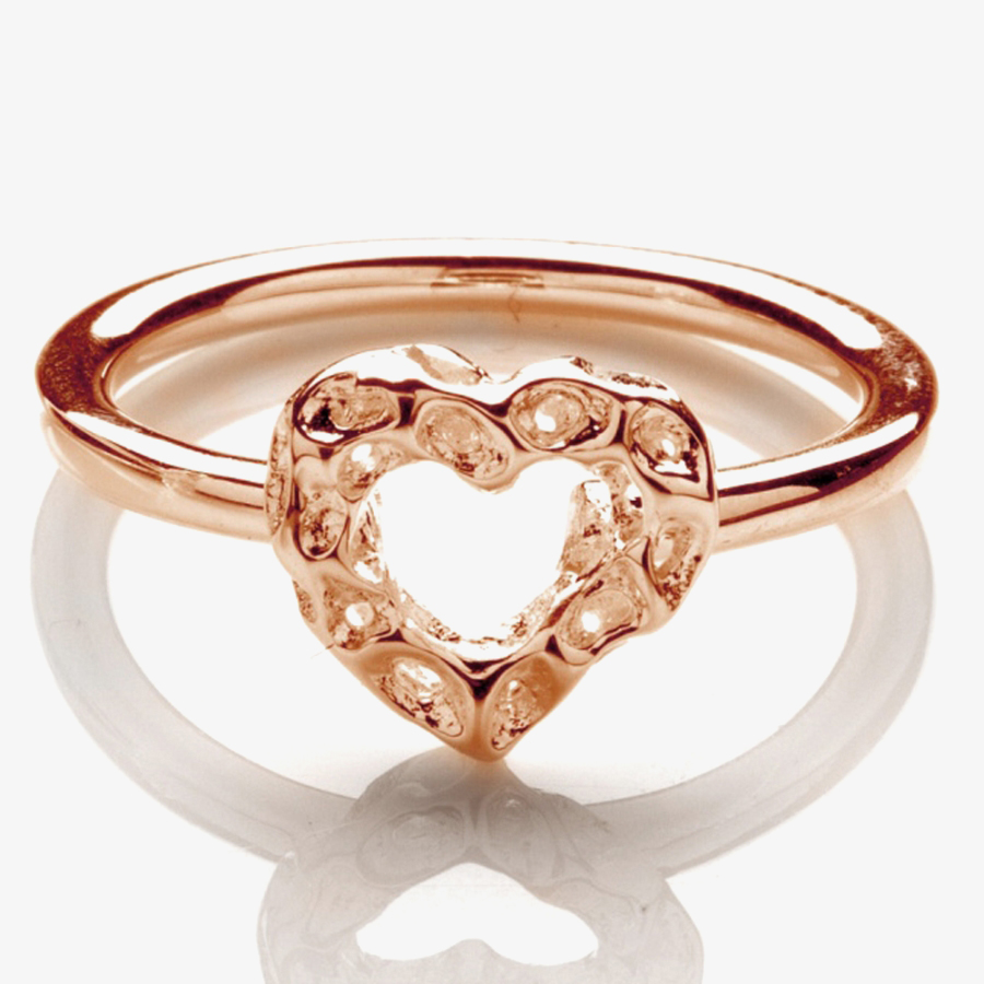 Rachel Galley Rose Gold Plated Small Love Heart Ring H301RGLG