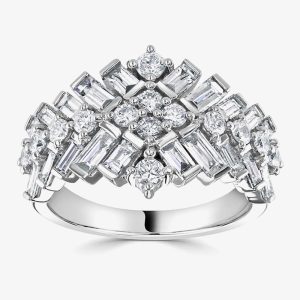 18ct White Gold 1.83ct Diamond Cluster Ring (N) LG201/RA N
