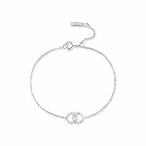 Olivia Burton Silver Bejewelled Interlink Bracelet OBJCOB09