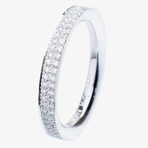Henrich and Denzel Lily- Platinum Two Row 0.52ct Diamond Eternity Ring P4875-01