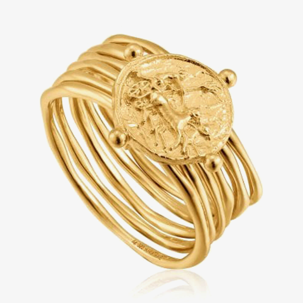 Ania Haie Gold Tone Apollo Ring R020-02G-50