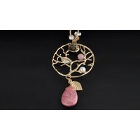 Hen Tree Pendant Boho Necklace - 2 Colors - Image 2