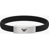 Emporio Armani Essentials Stainless-Steel Black Silicone Logo ID Bracelet EGS2996040 - Image 2