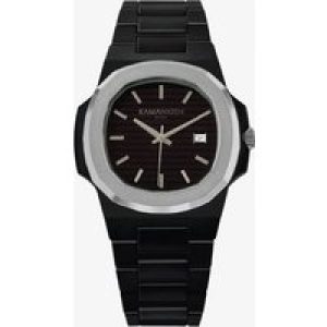KAMAWATCH Limited Edition Fix Avant Garde Silver and Black Plastic Bracelet Watch KWPF30
