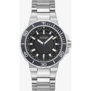 Guess Mens Track Black Dial & Silver Bracelet Watch GW0426G1