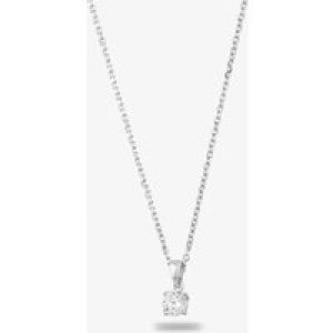 Starbright Silver 6mm Four Claw Cubic Zirconia Pendant E2768P-6M 3A