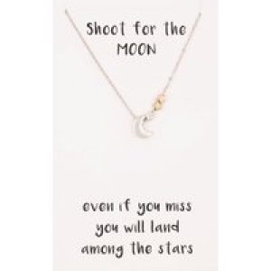 Sentiments Shoot for the Moon Multi-Tone Necklace 18790