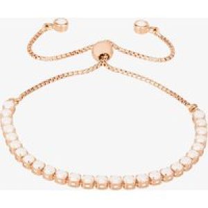 Isabella Verona Rose Gold Tone White Enamel Toggle Bracelet SBBCCRI17XXX4A0-R