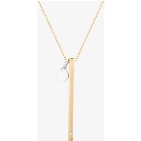 Isabella Verona Gold tone Bar and Heart Pendant NES-972-1 - Image 2