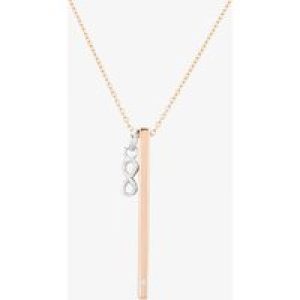 Isabella Verona Rose Gold tone Bar and Infinity Pendant NES-973-1