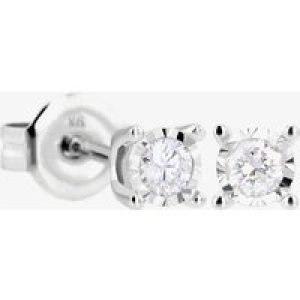 9ct White Gold Diamond 0.12ct Stud Earrings A4894D-9W-012G