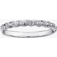 9ct White Gold 0.08ct Diamond Rope Half Eternity Ring CH565WG-10 K - Image 2