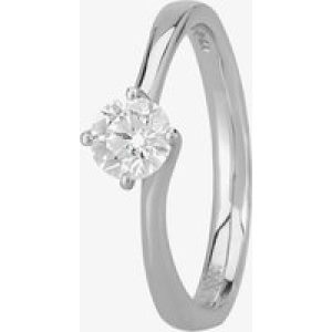 Signature Collection Platinum GIA Certificated Four Claw Diamond Twist Solitaire Ring RI-137(.50CT PLUS)-D/SI1/0.50ct