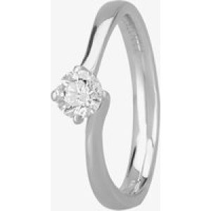 Signature Collection Platinum GIA Certificated Four Claw Diamond Twist Solitaire Ring RI-137(.40CT PLUS)-F/VS2/0.40ct