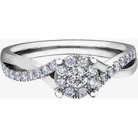 9ct White Gold 0.52ct Diamond Twist Cluster Ring LB3967WG/52-10 N - Image 2
