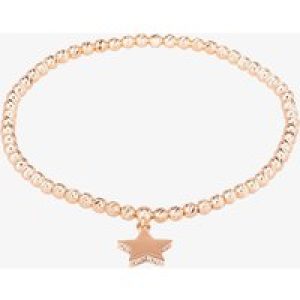 Isabella Verona Rose Gold Tone Beaded 17.5cm Star Elastic Bracelet SBETSRL17Y-STAR-R (MED)