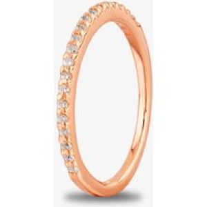 Starbright Rose Cubic Zirconia Claw Set Narrow Half Eternity Ring R6843 3A RGP 58