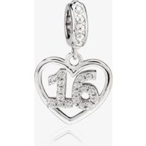 Rosa Lea 16 Pave Heart Dangle Charm AM-2THB004704