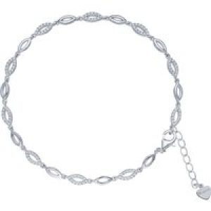 Silver Cubic Zirconia Fancy Bracelet